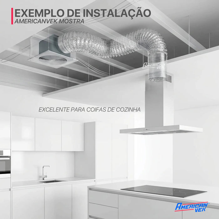 Duto Aluminizado Flexivel Sem Isolamento 100mm / 04 Pol - 05 Metros