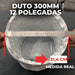 Duto Aluminizado Flexível Sem Isolamento 300mm / 12 Pol - 05 Metros
