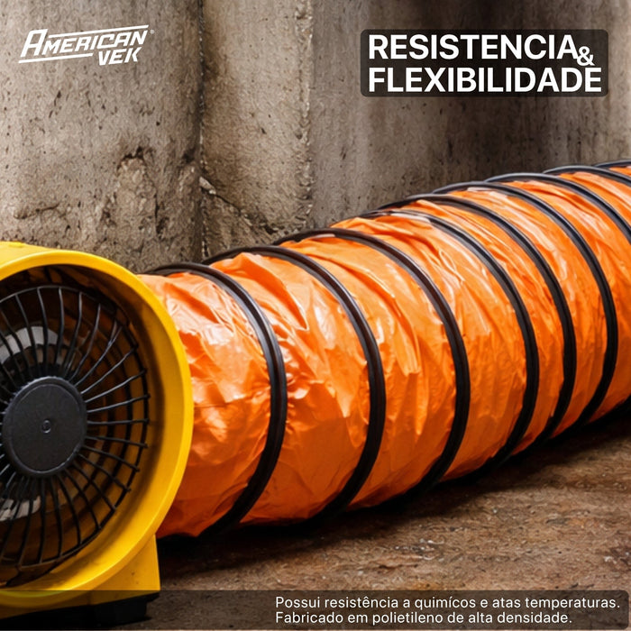 Duto de PVC Insuflador Exaustor de Ar Espaço Confinado 30cm 300mm - 10 Metros
