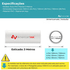 Duto Flexivel PVC Branco 125mm 5 Pol - 3 Metros