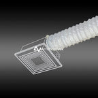 Duto Flexivel PVC Branco 125mm 5 Pol - 3 Metros