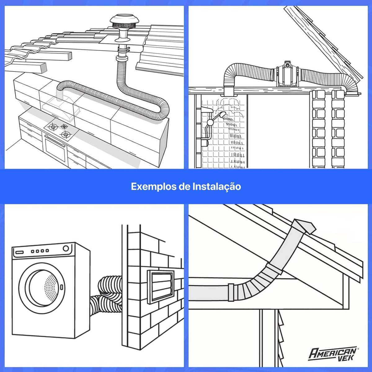 Duto Semiflexivel em Alumínio 063mm - 3 Metros