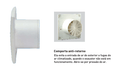 Exaustor Anti Retorno Para Banheiro Decor C 200 - 125mm - (185m3/h-175m3/h) - 110/220V