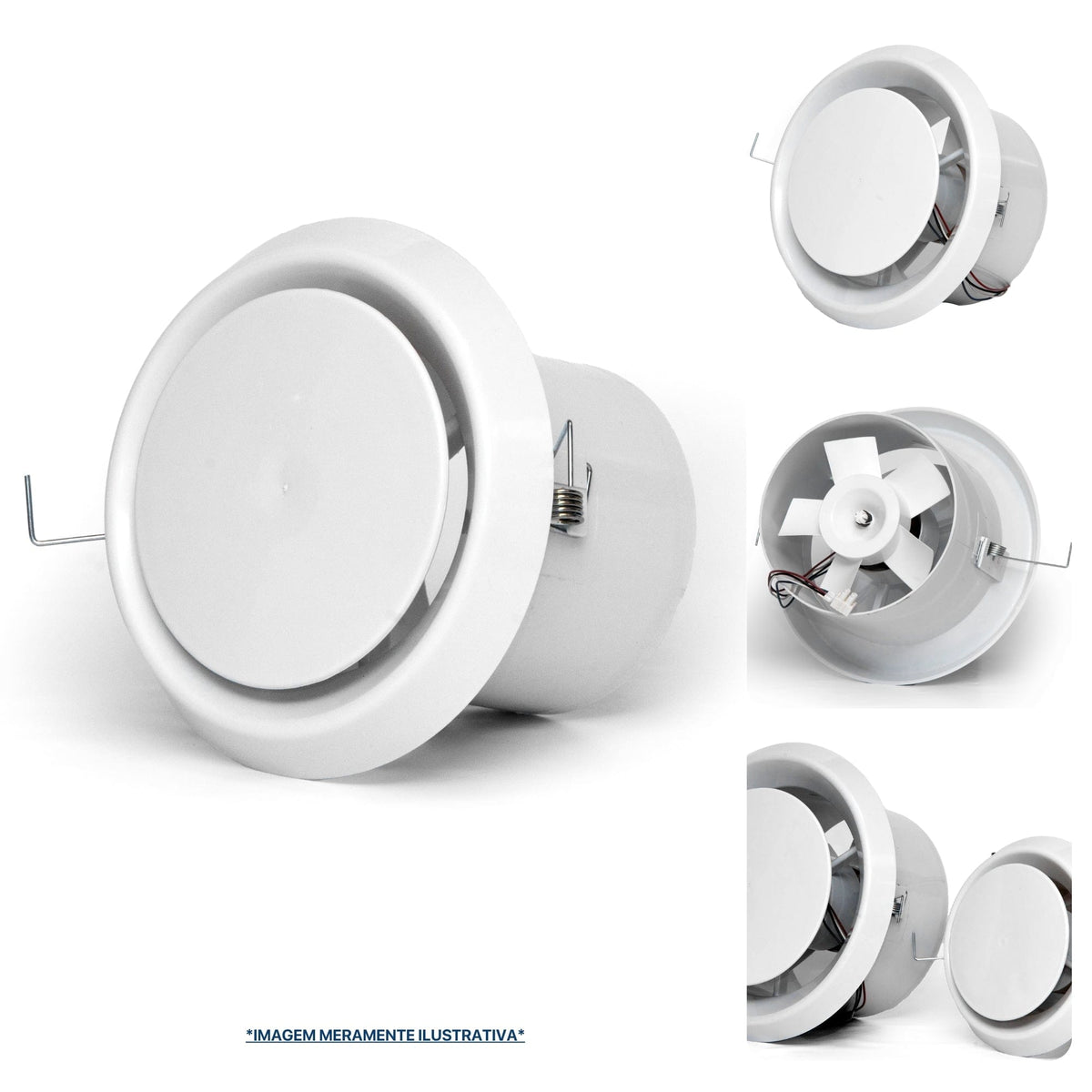 Exaustor Axial de Forro Para Banheiro Muro Style 100mm - Bivolt