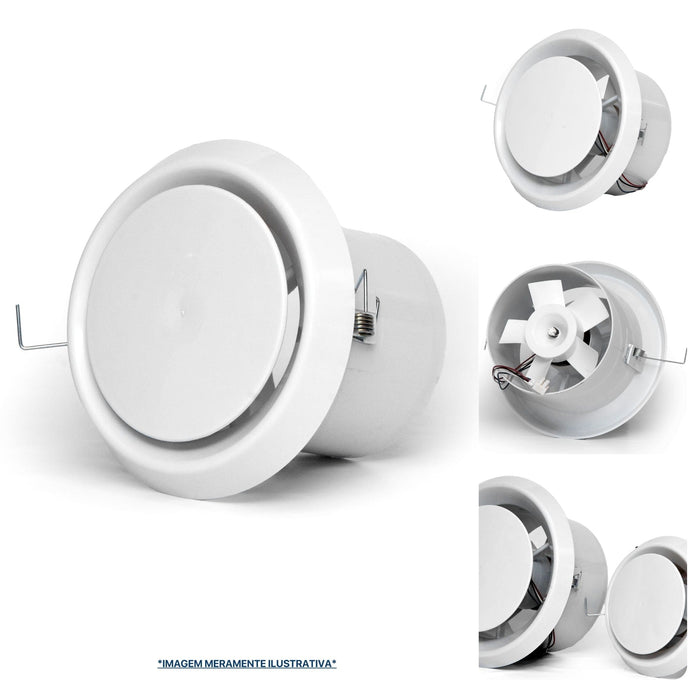 Exaustor Axial de Forro Para Banheiro Muro Style 100mm - Bivolt