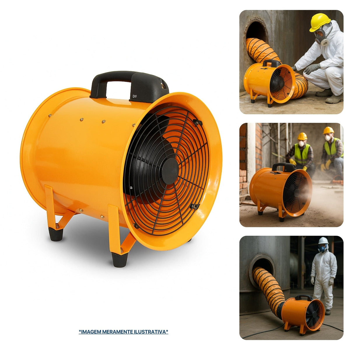 Exaustor Insuflador Portátil Industrial para Espaço Confinado 30cm AV302P - Vazão 4.370 m³/h