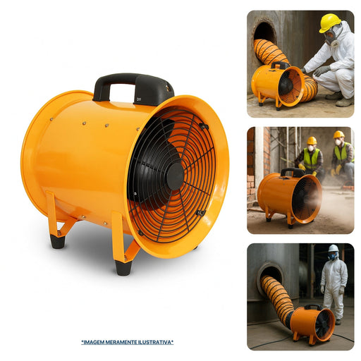 Exaustor Insuflador Portátil Industrial para Espaço Confinado 30cm AV302P - Vazão 4.370 m³/h