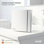 Exaustor Silencioso Anti Retorno Banheiro Silent Design 200CZ - 125mm (160m3/h-195m3/h) - 110/220V