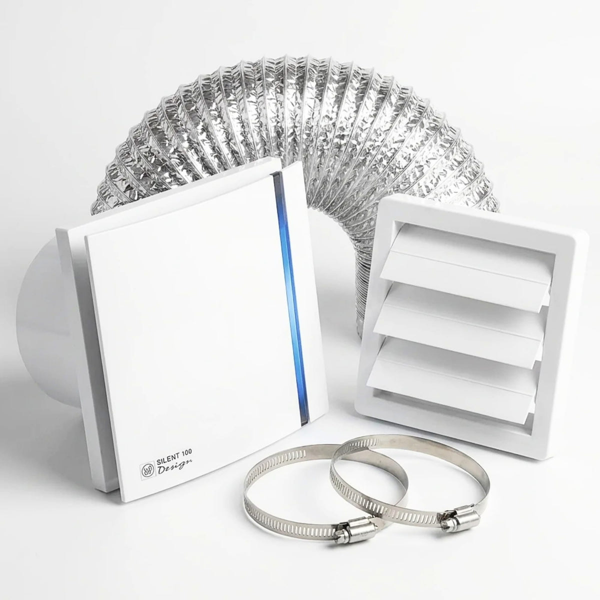 Exaustor Silencioso Anti Retorno Banheiro Silent Design 200CZ - 125mm (160m3/h-195m3/h) - 110/220V