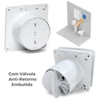 Exaustor Silencioso Para Ambientes Internos Bivolt 100mm - Banheiro Residencial e Comercial