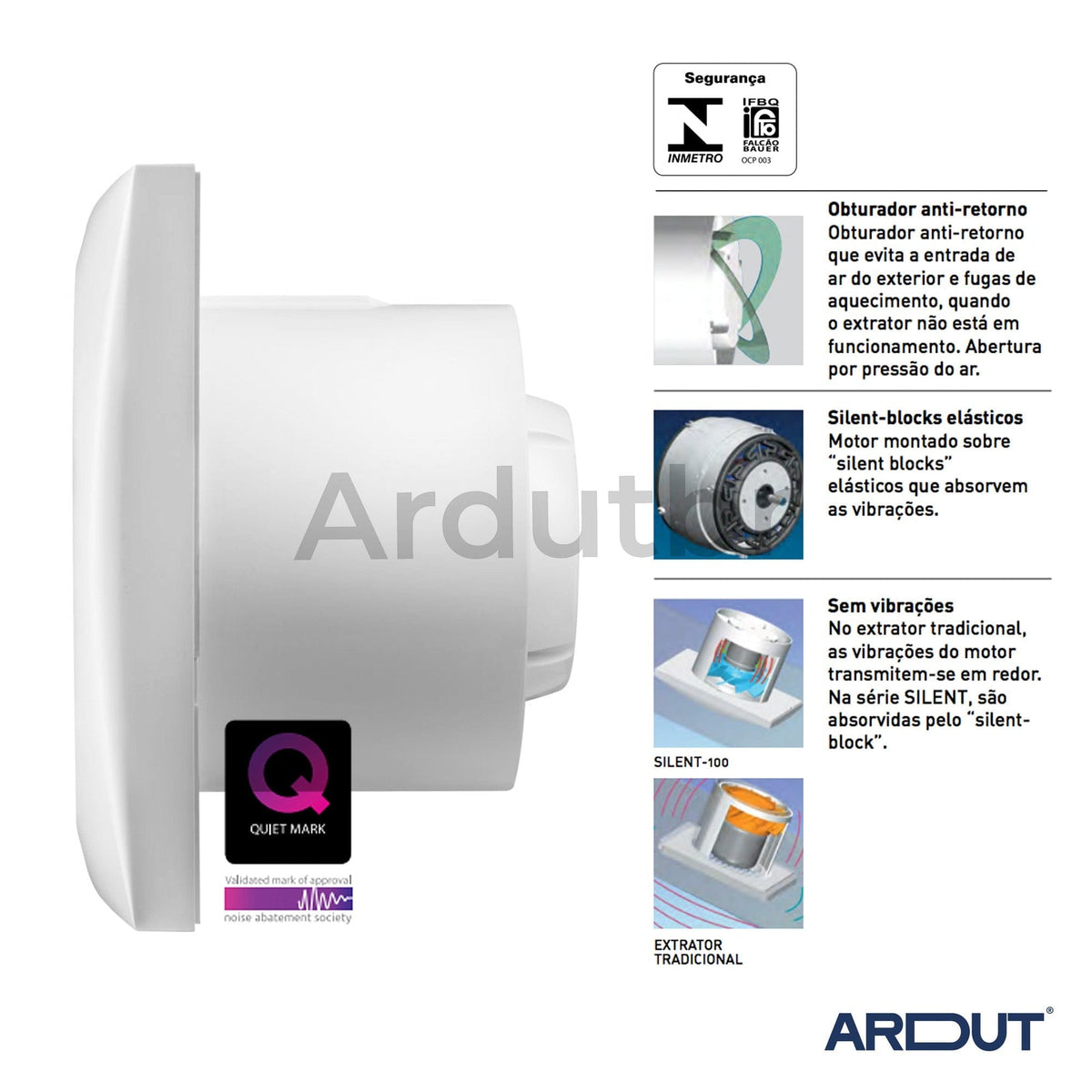 Exaustor Silent CZ 100 - Vazão 90m3/h - 100mm - 110V