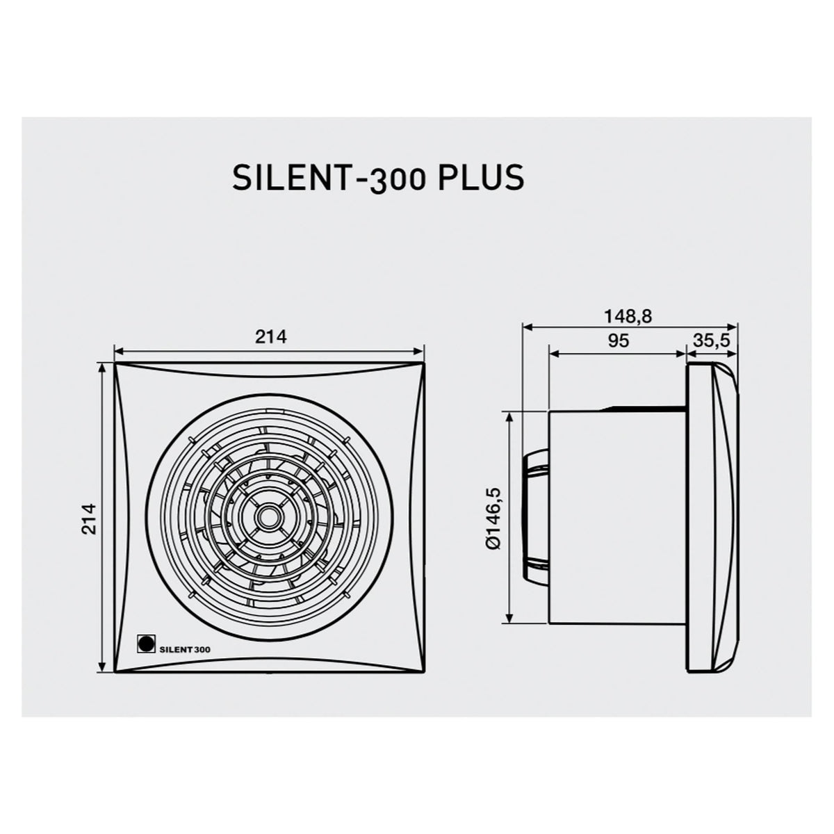 Exaustor Silent CZ 300 - Vazão 330m3/h - 150mm - 110V