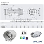 Exaustor Td Silent 1000 Ultra Silencioso Duto 200mm - 110v (670-1030 m3/h)