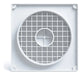 Grade de Ventilação Externa Quadrada Aleta Fixa Larga - 100mm