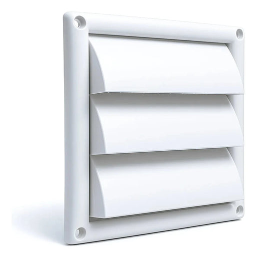 Grade de Ventilação Externa Quadrada Aleta Fixa Larga - 100mm