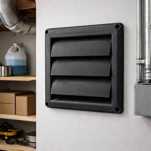 Grade para Saída de Ar Externa Auto Fechante Preto VNT6G -  6 Pol. 150mm