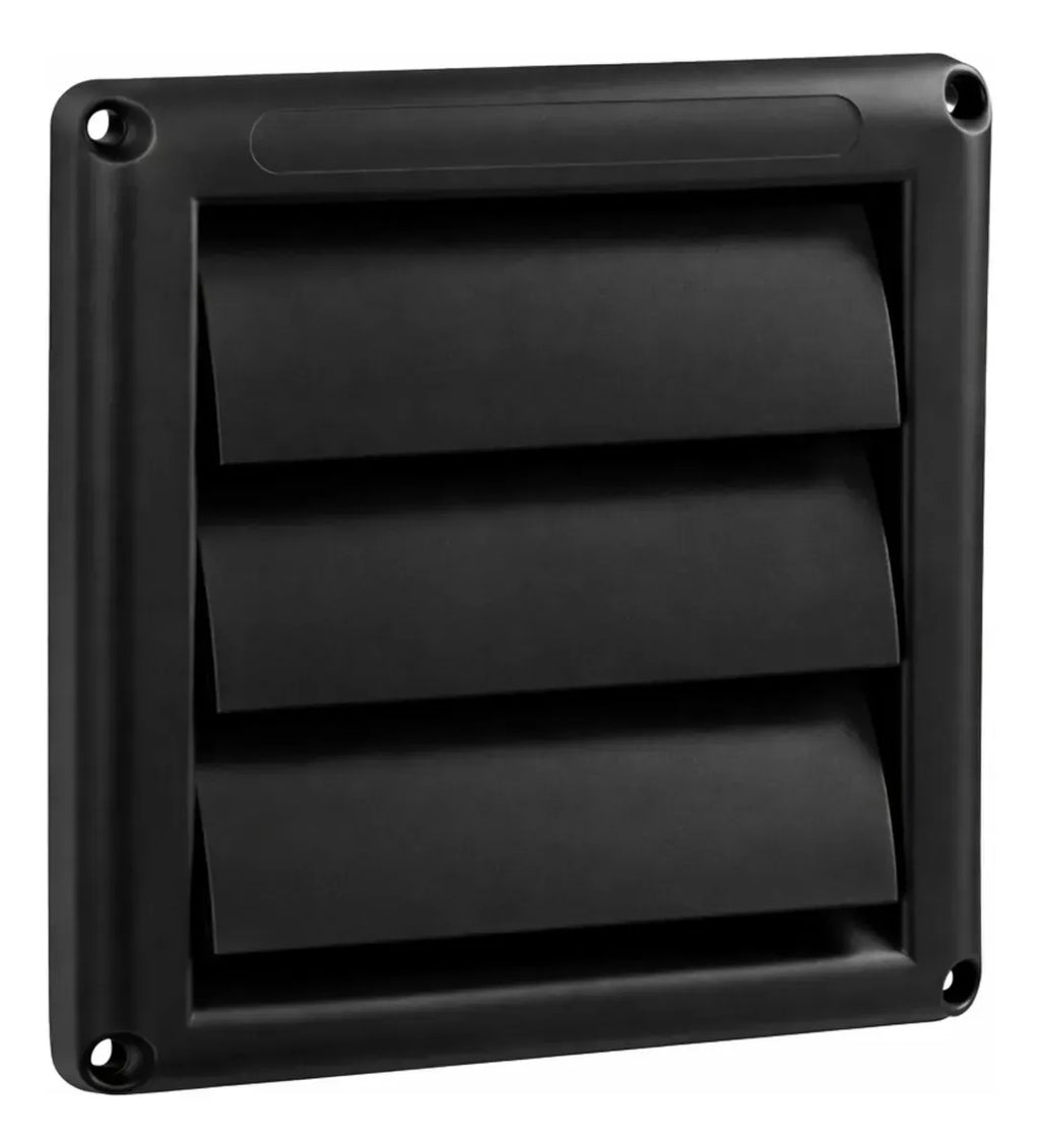Grade para Saída de Ar Externa Auto Fechante Preto VNT6G -  6 Pol. 150mm