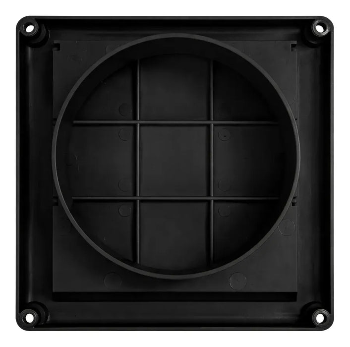 Grade para Saída de Ar Externa Auto Fechante Preto VNT6G -  6 Pol. 150mm
