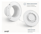 Grelha de Acabamento Interno para Duto 100mm – Exaustor e Ventilação GAI100