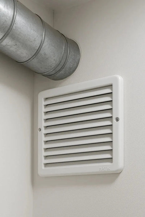 Grelha de Acabamento Quadrada Fixa de Sobrepor Sem Colarinho - 19x19