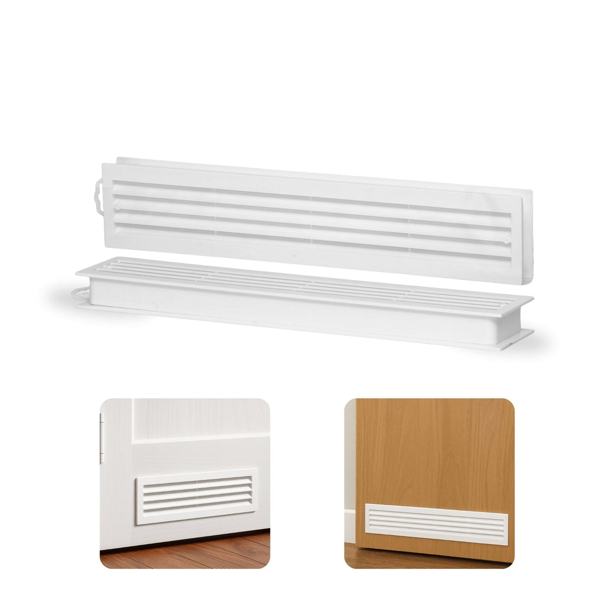 Grelha de Ventilação Para Porta em Plastico 453mm X 91mm