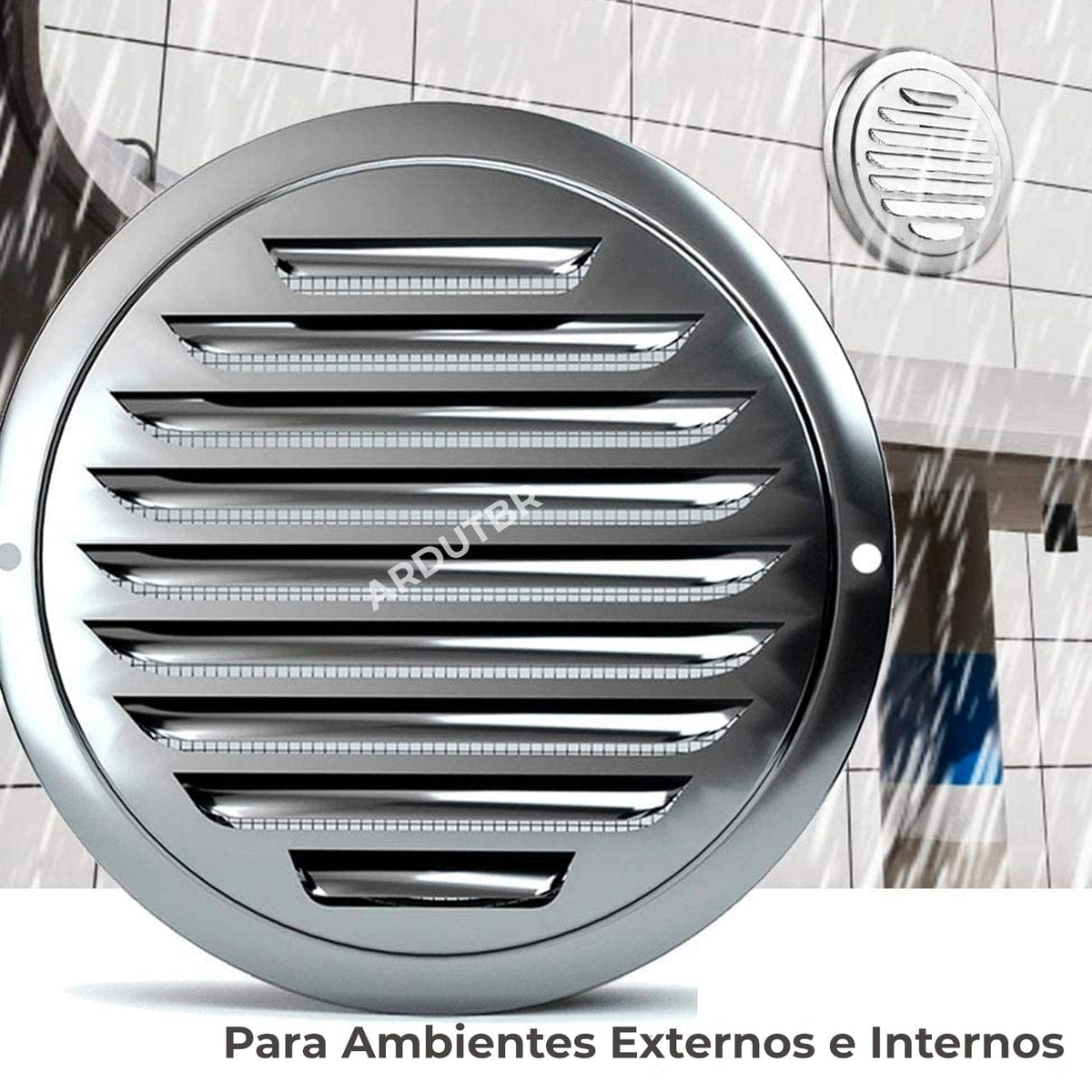 Grelha em Alumínio com Tela Anti Mosquito SSELAS 150mm