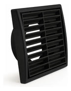 Grelha para Saída de Ar Fixa com Tela Anti Inseto e Colarinho Preto VNT6 - 6 Pol. 150mm