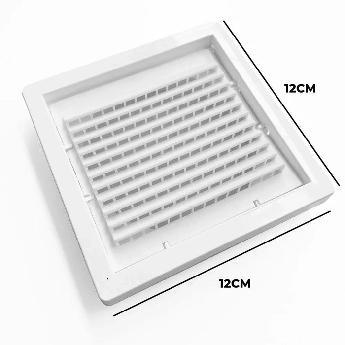 Grelha Saída de Ar Quadrada Fixa Com Colarinho 100mm Sicflux - GF100