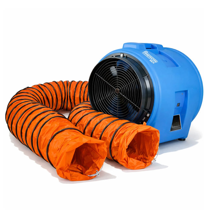 Insuflador Exaustor com Duto de PVC 10 Metros Ventilação para Espaço Confinado 40cm AV402P - Vazão 7.200m³/h