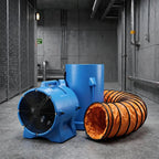 Insuflador Exaustor para Espaço Confinado 300mm Com Duto PVC de 7,6mts