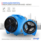 Insuflador Exaustor Ventilação para Espaço Confinado 40cm AV402P - Vazão 7.200m³/h