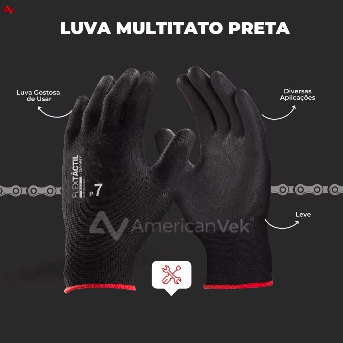 Kit com 12 Pares de Luva Multitato Antiestática - Proteção, Conforto e Precisão para Trabalhos, Manutenção