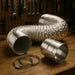 Kit Completo Duto Aluminizado 150mm 5m + Luva de União + 2 Abraçadeiras Aço Inox
