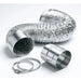 Kit Completo Duto Aluminizado 150mm 5m + Luva de União + 2 Abraçadeiras Aço Inox