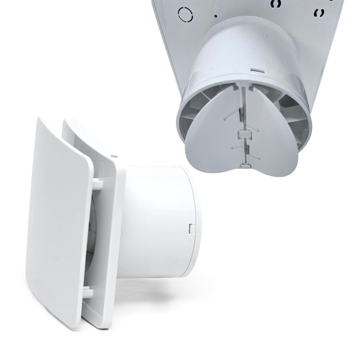 Kit Completo Instalação com Exaustor Design Moderno Silencioso Vazão 368 m³/h - Para ambientes Internos, Banheiros Residenciais, Comerciais