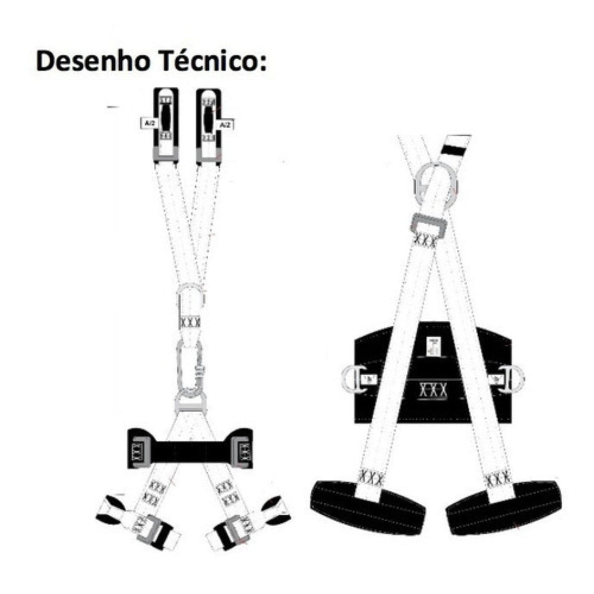 Kit Completo Profissional para Trabalho em Altura - Ideal para Resgate, Espaço Confinado e Altura
