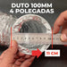 Kit Duto Flexível Aluminizado 100mm 10m + Fita Aluminizada BOPP
