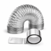 Kit Duto Flexível Aluminizado 150mm 5m + Fita Aluminizada BOPP 48mm