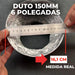 Kit Duto Flexível Aluminizado 150mm 5mts + 2 Abraçadeiras 140-159mm