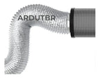 Kit Duto Flexível Aluminizado 150mm 5mts + 2 Abraçadeiras 140-159mm