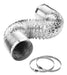 Kit Duto Flexível Aluminizado 150mm 5mts + 2 Abraçadeiras 140-159mm