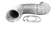 Kit Duto Flexível Aluminizado 150mm 5mts + 2 Abraçadeiras 140-159mm