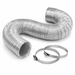 Kit Duto Flexível Aluminizado 150mm 5mts + 2 Abraçadeiras 140-159mm
