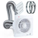 Kit Exaustor Para Banheiros Soler Palau Decor 100 C - Duto, Abraçadeiras e Grade - 100mm - Vazão (80m3/h-95m3/h) 110V