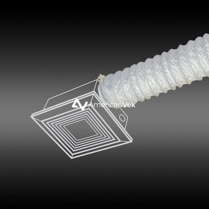 Kit Instalação Duto Flexivel PVC Branco / Abraçadeiras - 120/125mm 5 Polegadas - 3 Metros