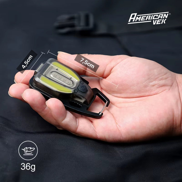 Lanterna Chaveiro LED Multifuncional WARSUN G2S 400 Lúmens Recarregável USB-C com Imã e Acendedor