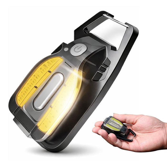 Lanterna Chaveiro LED Multifuncional WARSUN G2S 400 Lúmens Recarregável USB-C com Imã e Acendedor