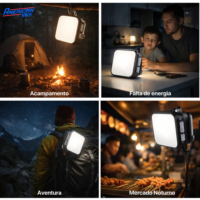 Lanterna Recarregável á Luz Solar com USB-C LED CP36 800 Lumens á prova d'agua