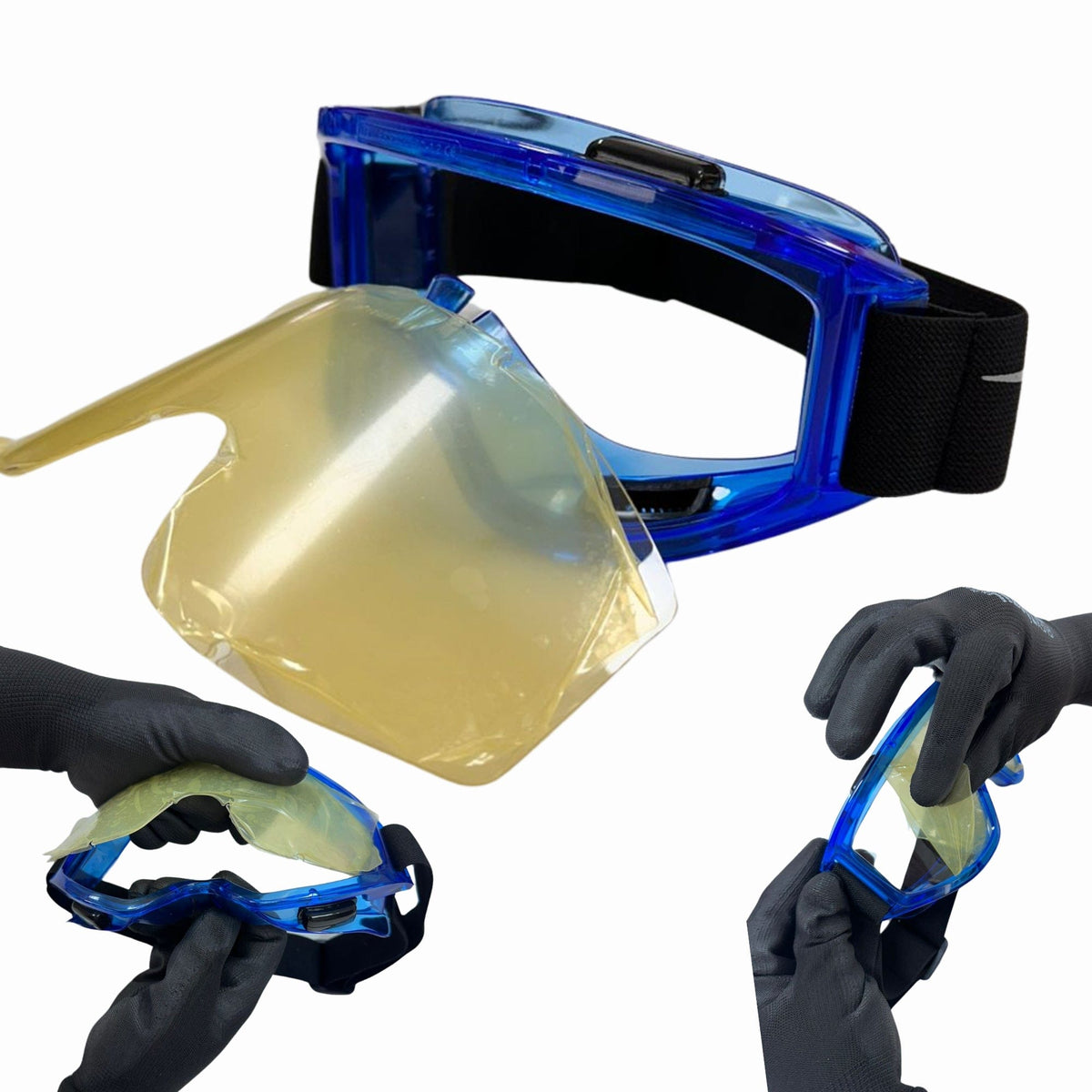Lente de Reposição para Oculos Modelo 601 Univet - Acetato Transparente, Super Anti Embaçante - Resistente, Anti Risco