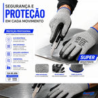 Luva Anticorte Nível 5 SS1008 – Vidro, Chapas, Metal e Lâminas Banho PU | CA32036